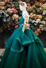 Cascade custom Solid gown- choose color Editorial Dress, Couture Gown, Special Occasion Dress
