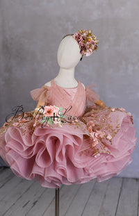 Retired "Sadie Bloom"  blush Petal Length Dress  ( 6 Year - Petite 7 Year)