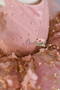 Retired "Sadie Bloom"  blush Petal Length Dress  ( 6 Year - Petite 7 Year)