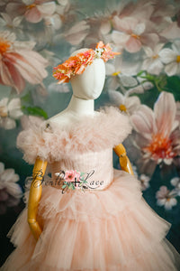 RTS -retired rental, NWT for a retired rental AURORA Floor Long Couture Rental Gown  (8year-10 year)