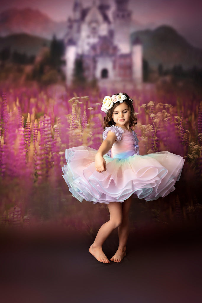 Ruffled "Butterfly Dance" -  Petal Dress  ( 4 Year - Petite 5 Year)