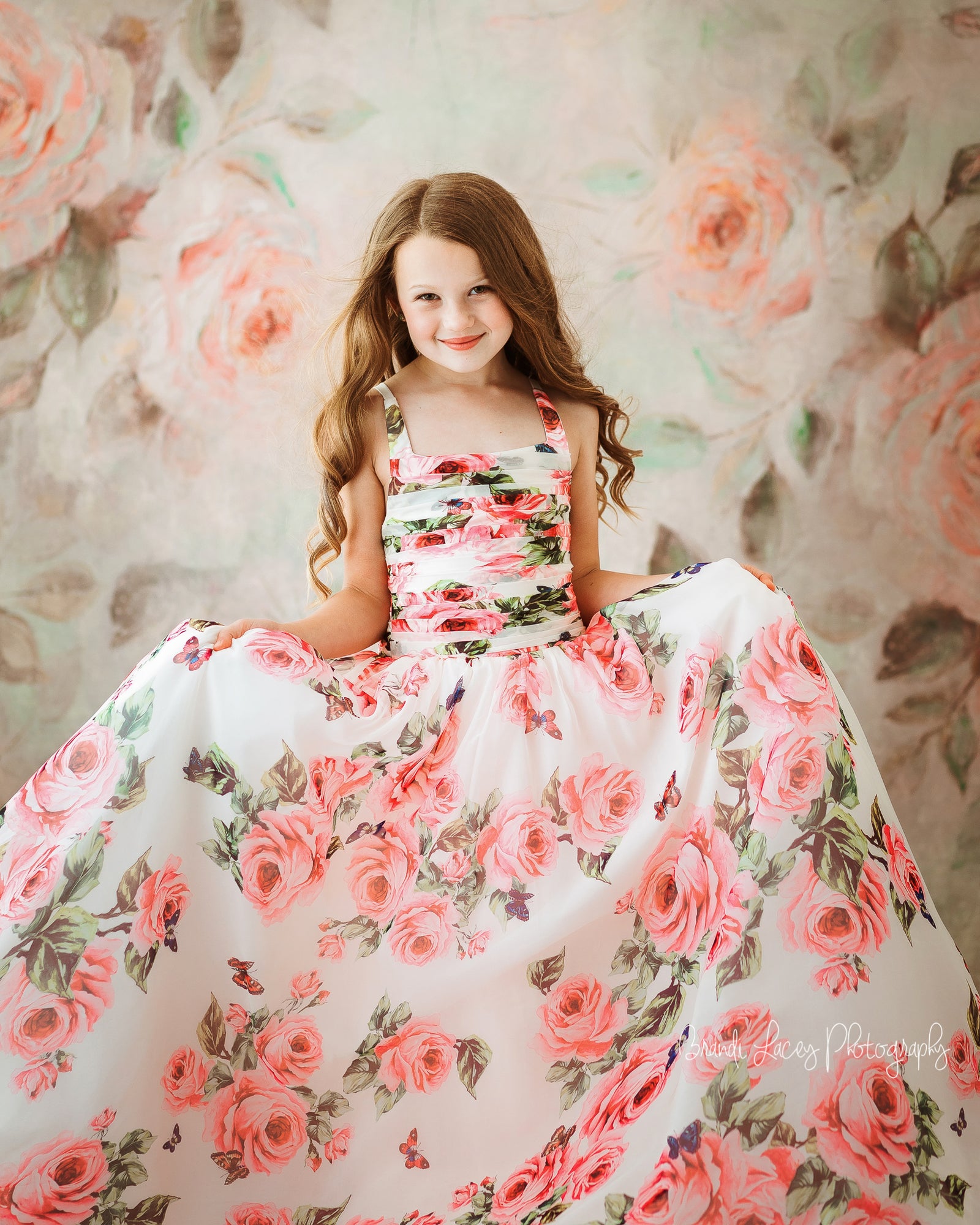 "Ellie Butterfly Gown designed for twirling, perfect for fine art sessions"
