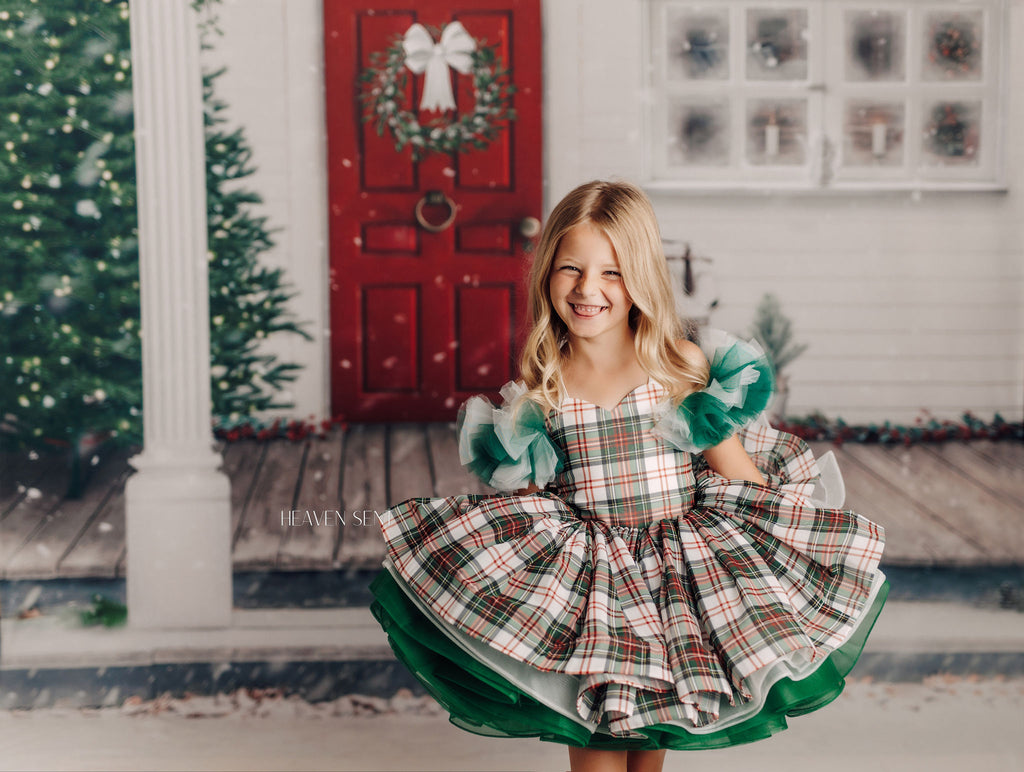 Couture-- gown rental: "Carol of the Bells" Petal Length Dress ( 4 Year - Petite 5 Year)