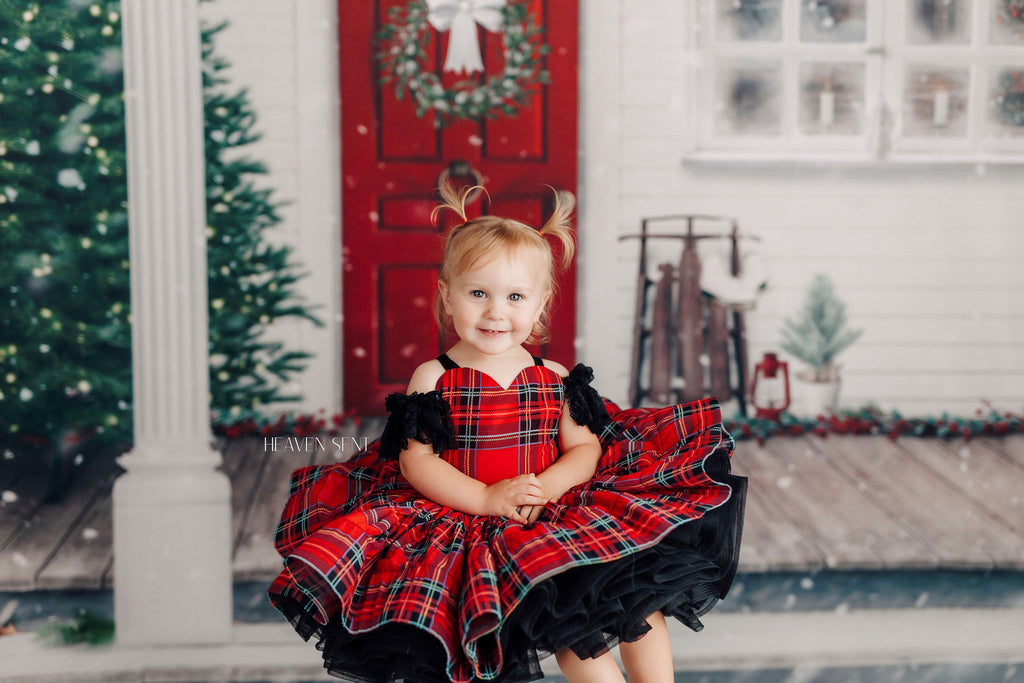 Baby couture dress: "Carrole" - Toddler  Petal Length Dress  ( 3 Year - Petite 4 Year)