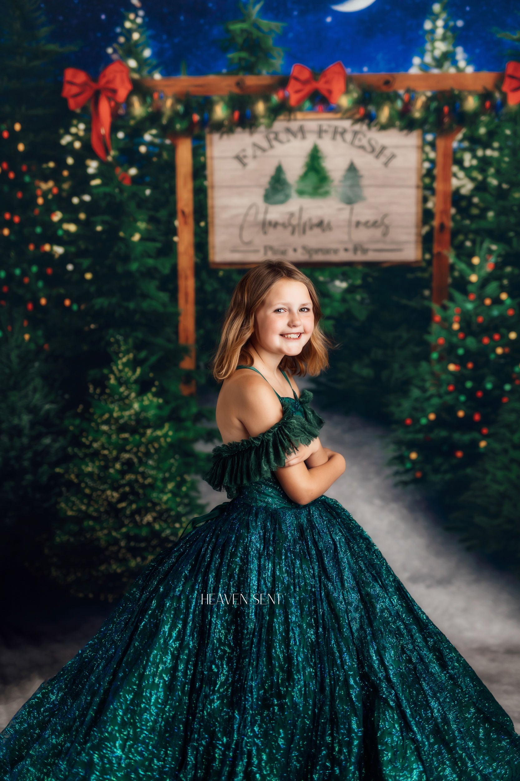 "Evergreen" - Floor Length Dress ( 6 Year - Petite 9 Year)