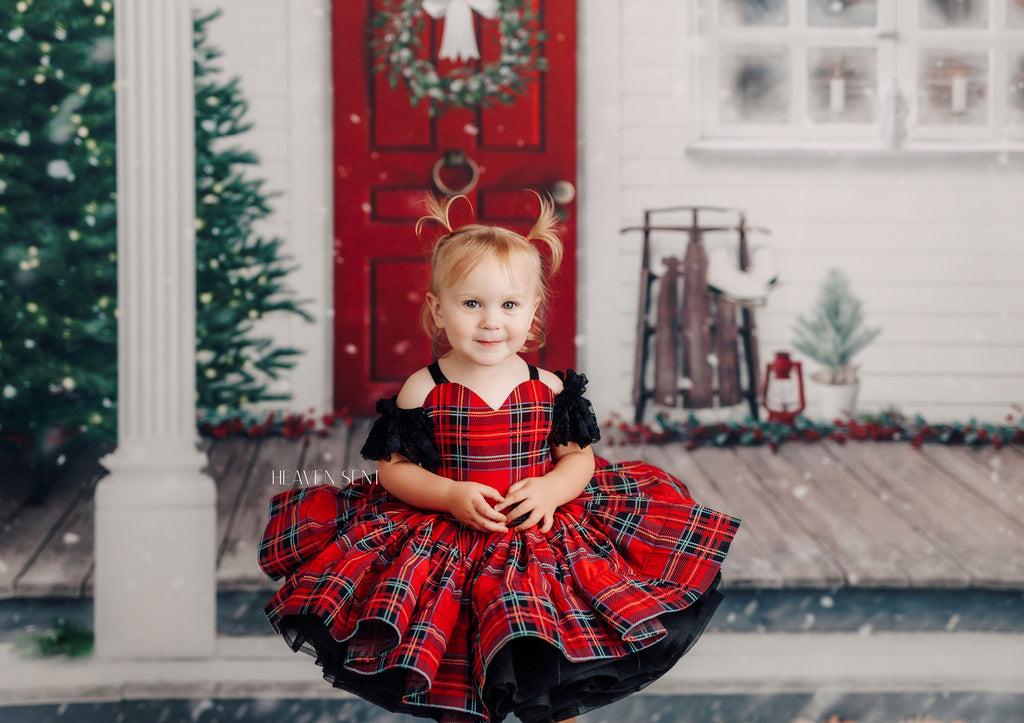 Baby couture dress: "Carrole" - Toddler  Petal Length Dress  ( 3 Year - Petite 4 Year)