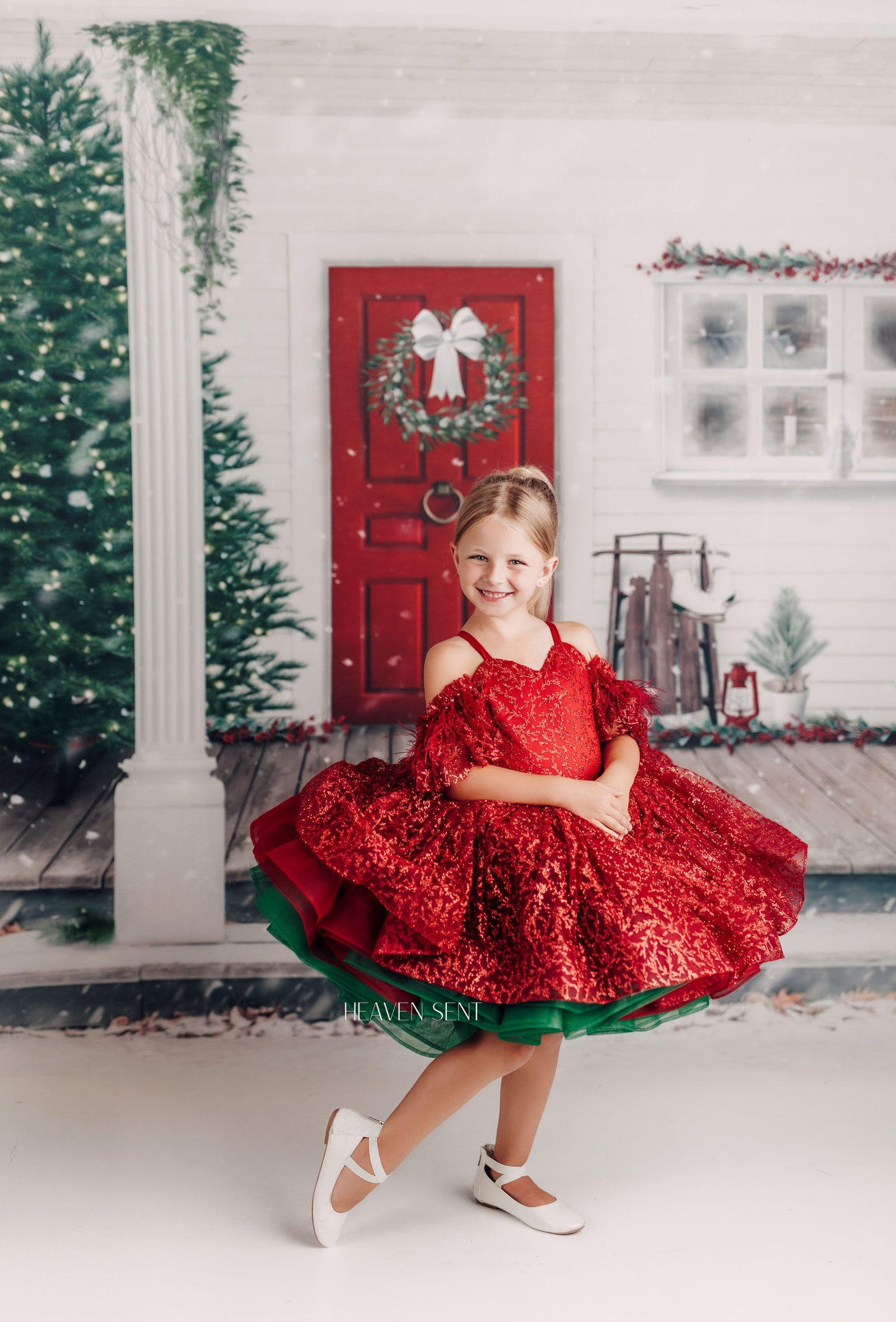 GLITTER- Petal Length Dress  Editorial Dress, Couture Gown, Special Occasion Dress
