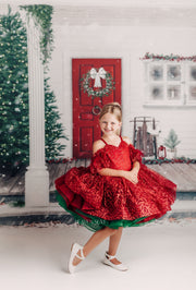 GLITTER- Petal Length Dress  Editorial Dress, Couture Gown, Special Occasion Dress