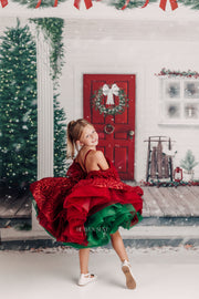 GLITTER- Petal Length Dress  Editorial Dress, Couture Gown, Special Occasion Dress
