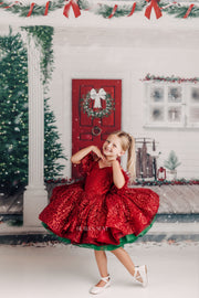 GLITTER- Petal Length Dress  Editorial Dress, Couture Gown, Special Occasion Dress