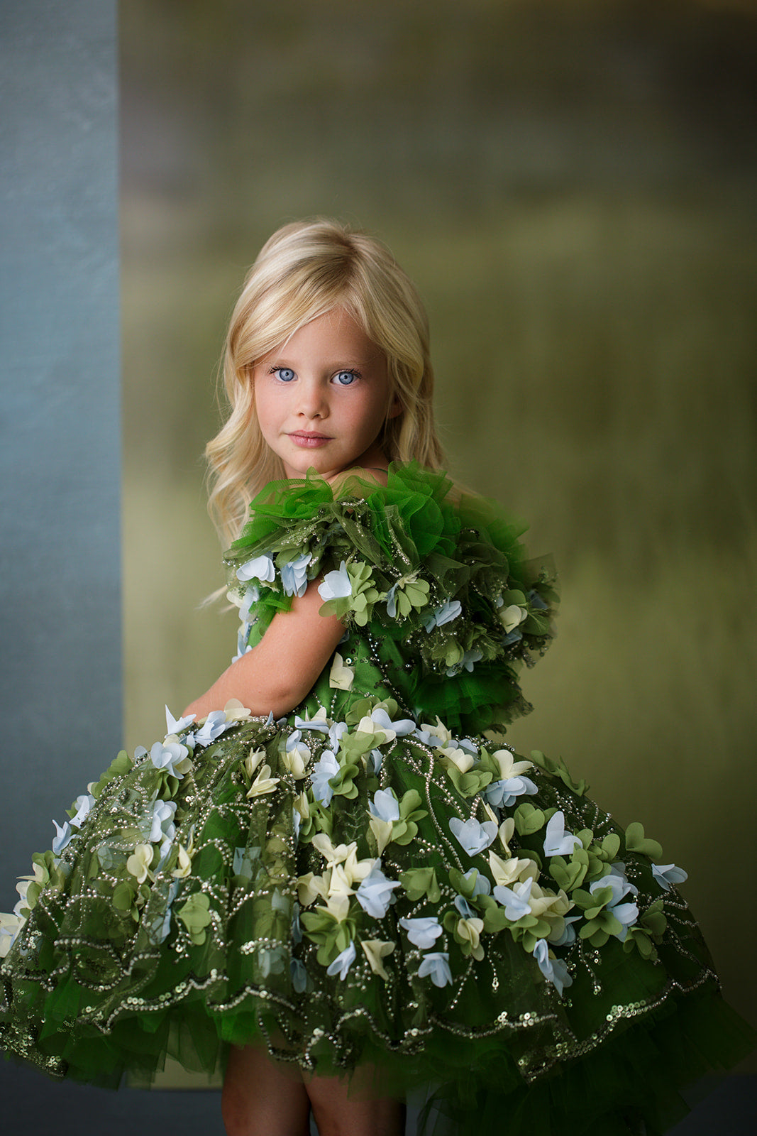 "Fern"  Petal Length Dress ( 5 Year - Petite 6 Year)