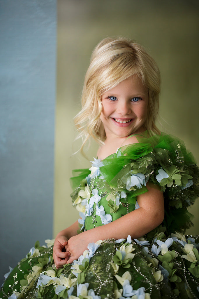 "Fern"  Petal Length Dress ( 5 Year - Petite 6 Year)