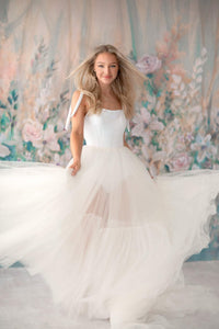 Retired rental euc Hillary Ivory Boho Slip Rental Dress | Teen–Adult