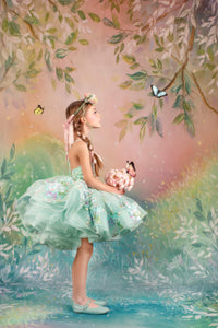 RETIRED RENTAL EUC  will come with CAPE - Brynn "Gardenia" -  Petal Length Dress ( 4 Year - Petite 5 Year)