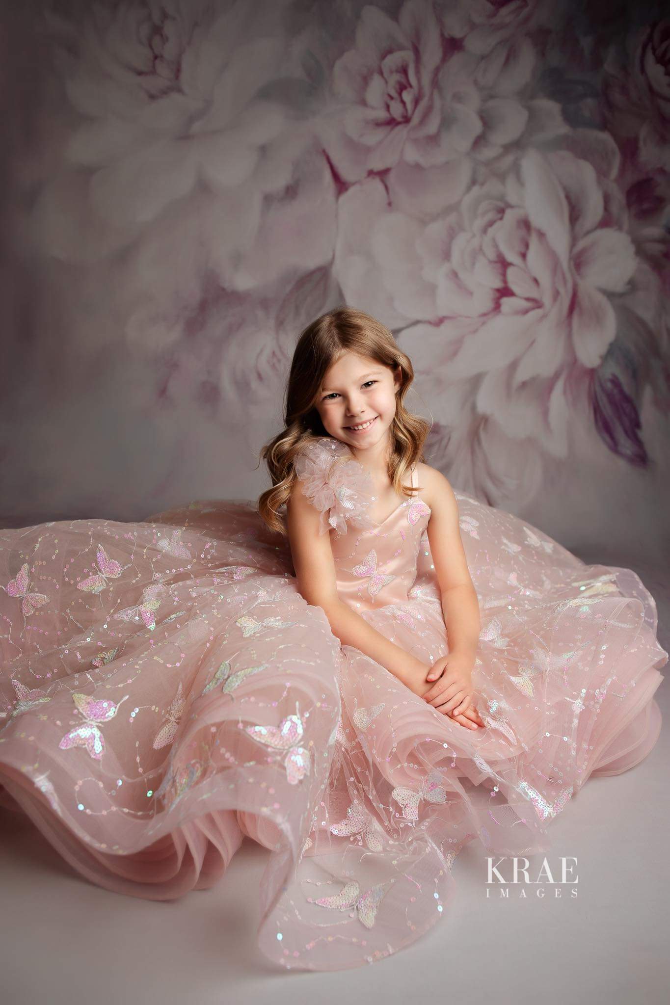 Couture Rental Gown "Anastasia"- High Low Length Dress (4 Year - Petite 5 Year)