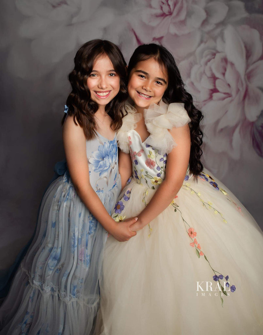 Hillary Chiffon Gown - Children-Adult sizes, Choose your color:  Editorial Dress, Couture Gown, Special Occasion Dress