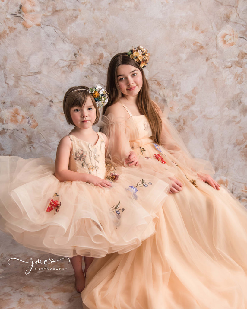 Jessica - Floral petal dress- (5-6 Year)